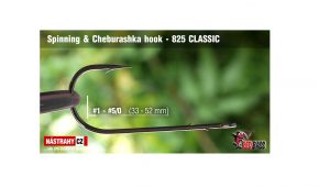Nastrahy Háčiky Spinning Čeburaška hooks 825